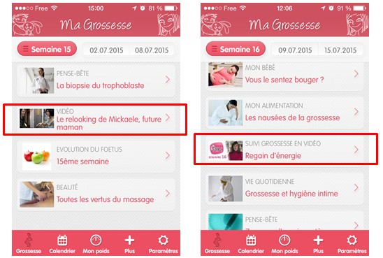 Nouvelle version : l'application Ma Grossesse, par Doctissimo - Les  Numériques