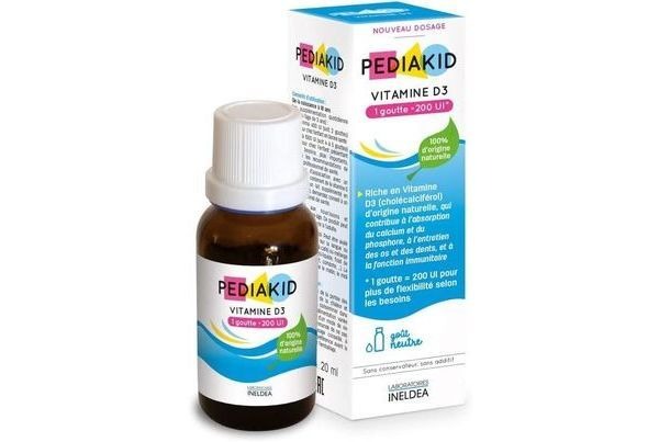 La vitamine D3 100% d'origine naturelle de Pédiakid 