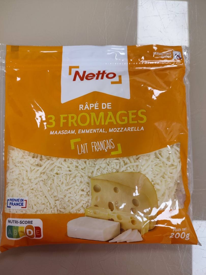 Rappel de fromages rapés distribués par Netto