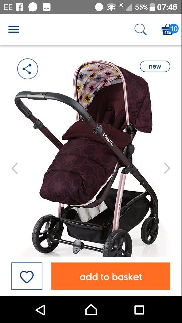 Cosatto posy best sale travel system