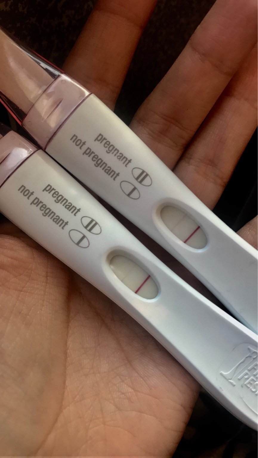 Faint first response pregnancy test