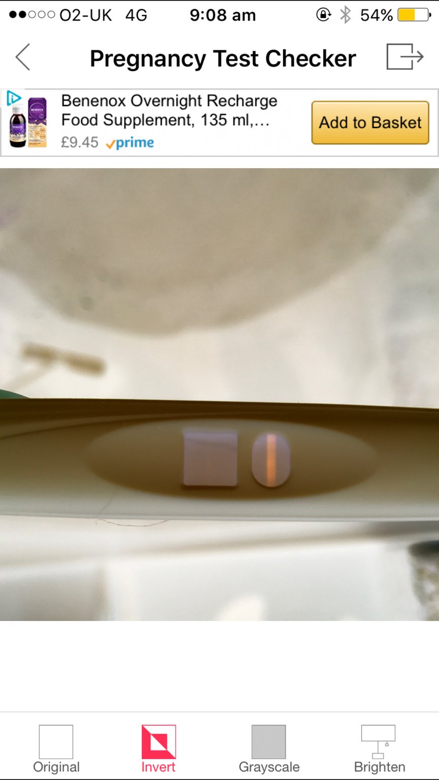 Tesco pregnancy test, evap line?