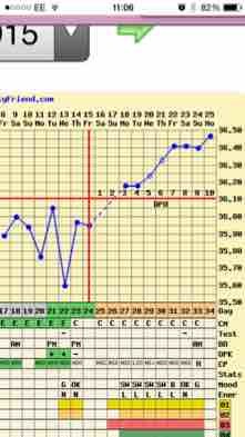 Triphasic chart bbt?