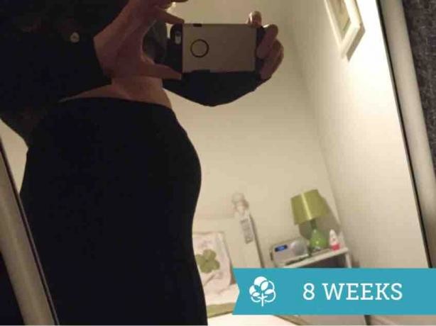 8 weeks pregnant, bump or bloated??