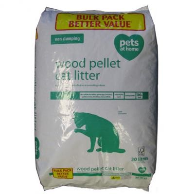 Wood cat litter pets best sale at home