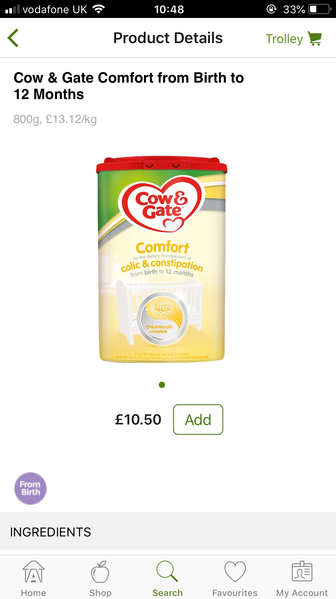 Baby struggling to poo