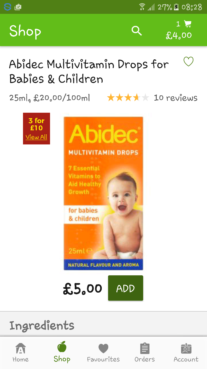 NHS advise vitamin D drops for BF babies where to buy them?