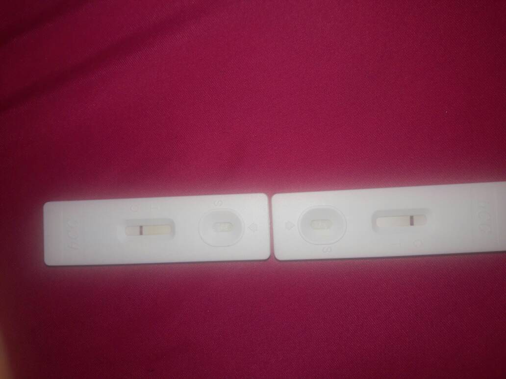 OK so i took a cheap dollar store test and my boyfriend swears he see's