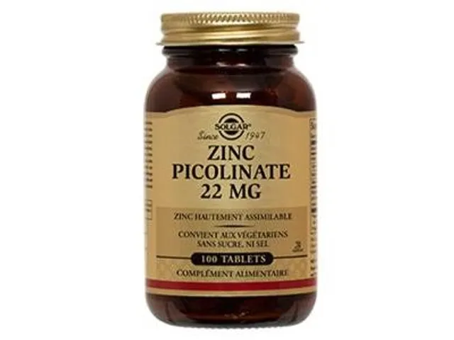 Solgar - Zinc Picolinate 22 mg 100 comprimés 