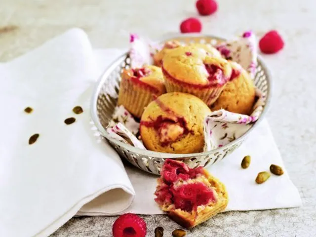 Muffins framboise-pistache