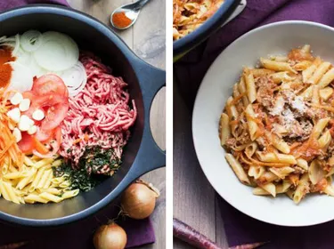 One pot pasta bœuf, paprika et carotte  