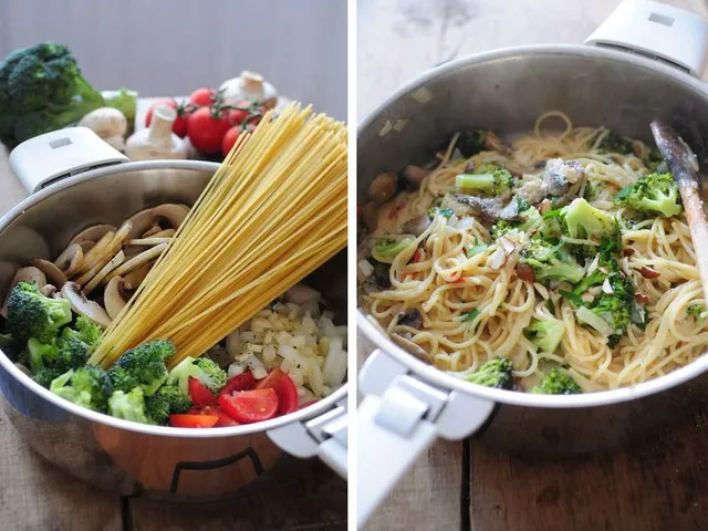 One pot pasta brocolis et champignons