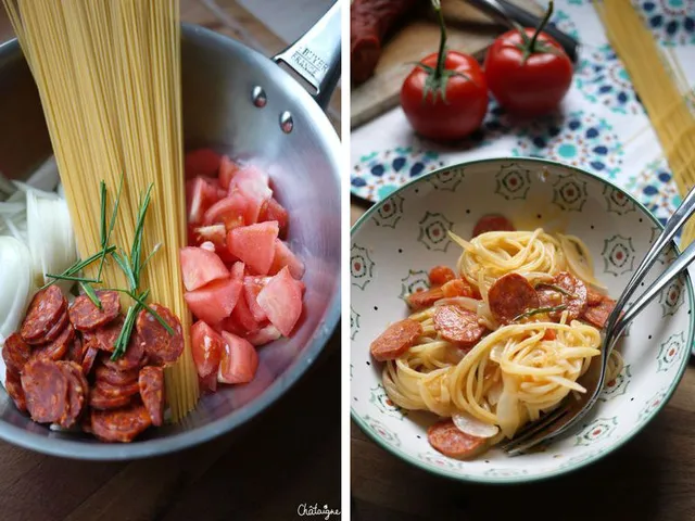 One pot pasta tomates et chorizo