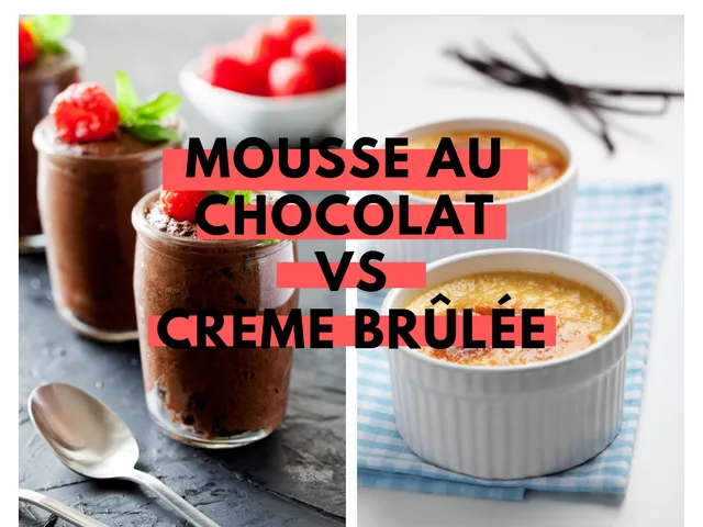 Calories : Mousse au chocolat vs crème brûlée
