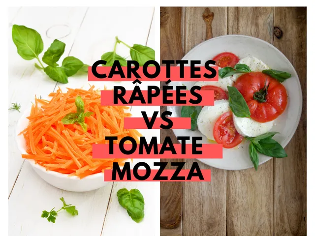 Calories : Carottes râpées vs tomates/mozza