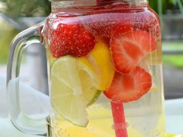 Detox water citron et fraises