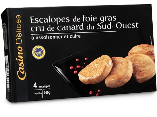 Escalopes de foie gras cru à poêler, Casino Délices 