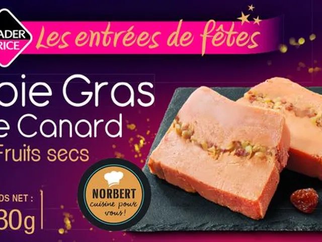 Foie gras de canard aux fruits secs, Leader Price