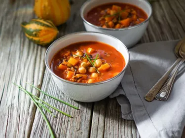 Le pot au feu aux pois chiches, potiron et safran