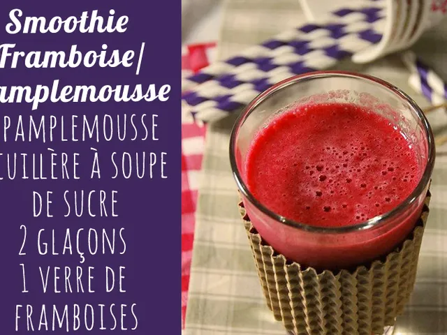 Smoothie framboises pamplemousse 