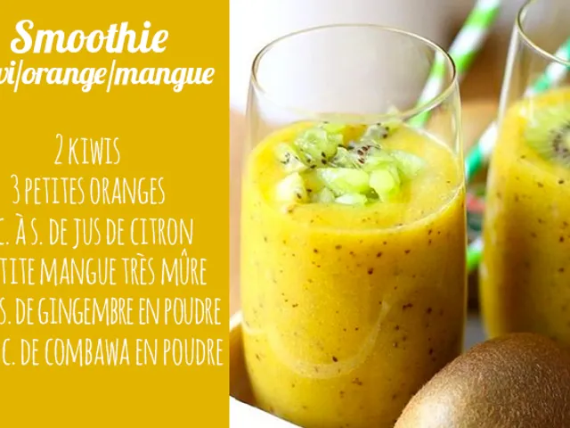 Smoothie kiwi mangue et orange