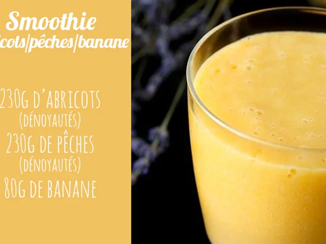 Smoothie pêches, abricot et banane