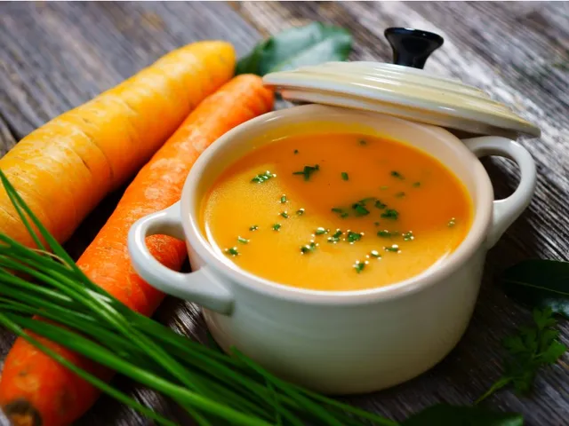 Soupe froide de carottes et coco
