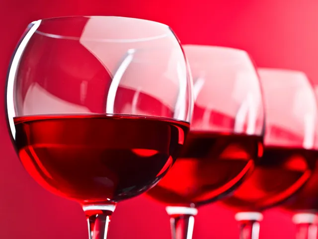 Un verre de vin rouge à 13°