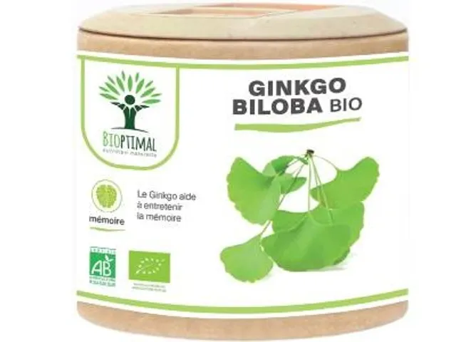 Bioptimal - Ginkgo biloba bio 60 gélules