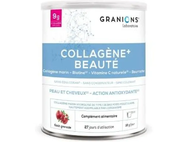 Laboratoires Granions - Collagène Marin 275g - Biotine + Vitamine C naturelle + Bourrache - 8 actifs